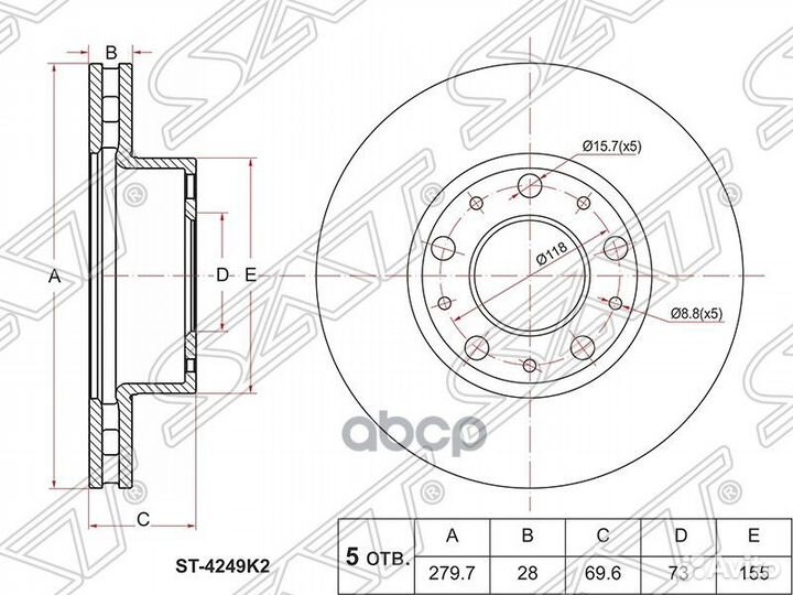 Диск тормозной перед peugeot boxer III 06/citr