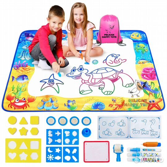 Коврик для рисования водой pelican happy toys