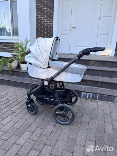 Коляска эко кожа 2 в 1 teutonia + большой комплект