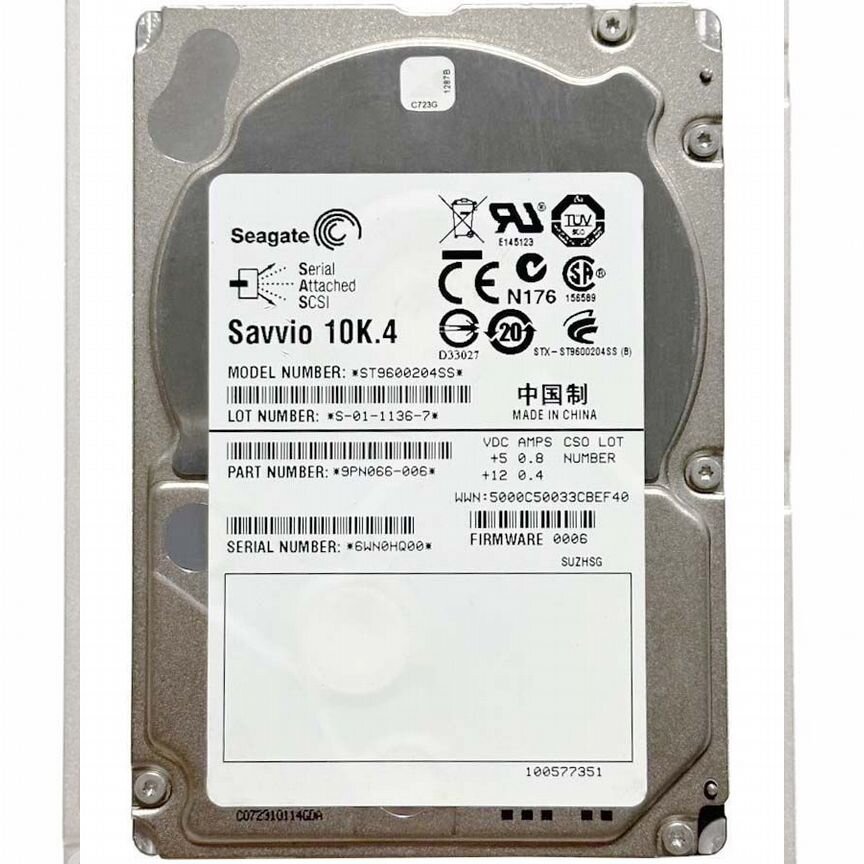 [ST9600204SS] Жесткий Диск Seagate 600gb Sas 2.5 St9600204ss