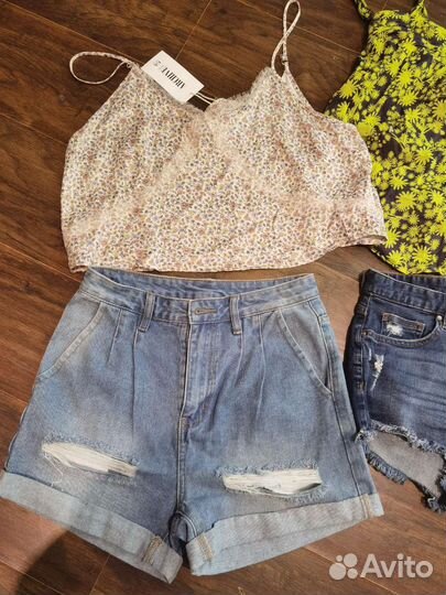 Одежда пакетом, s, шорты, топы