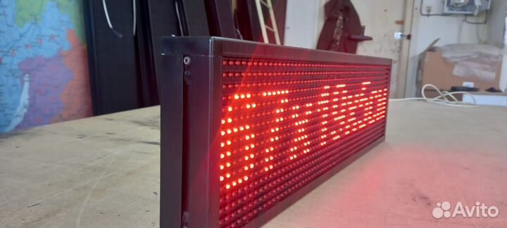 Бегущая строка 67х19х5 см красного свечения