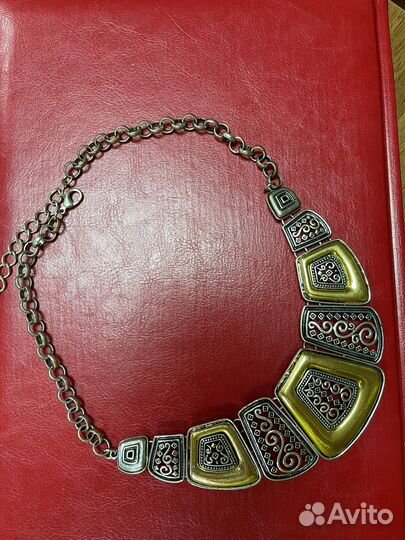 Колье серебро