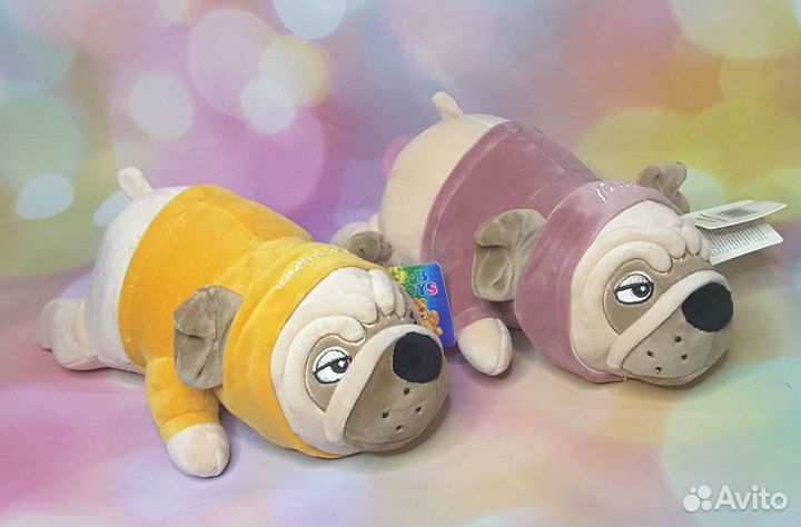 Мопс в одежде игрушка подушка