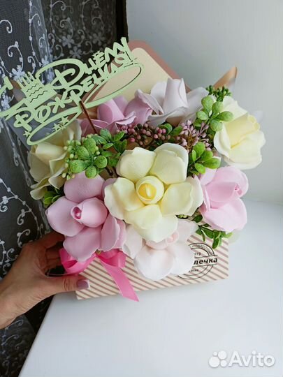 Подарок, букет мыльных роз