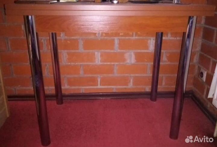 Стол письменный на никелированных ножках бу