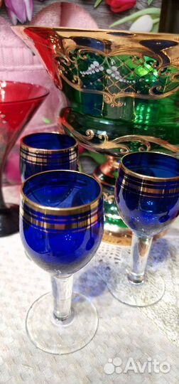 Рюмки кобальт, креманки