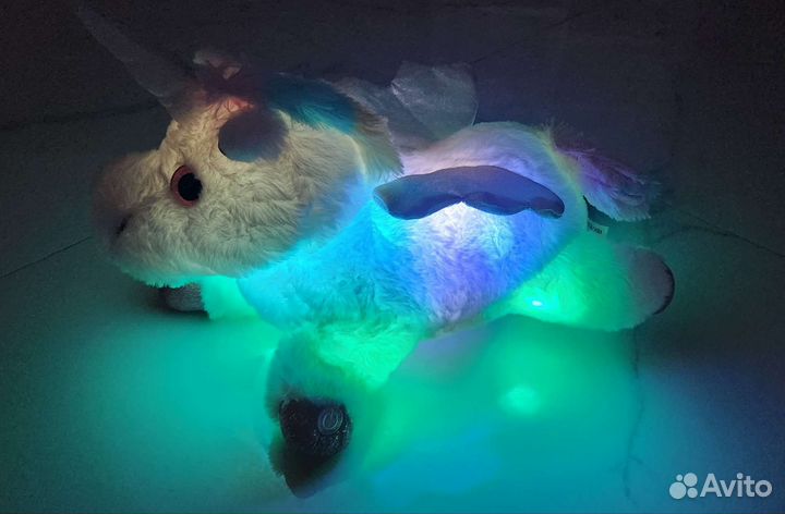 Мягкая игрушка светящийся единорог