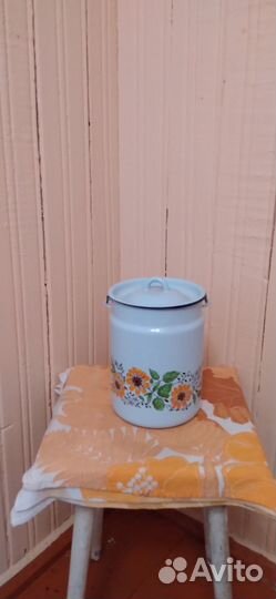 Бедон эмалированный