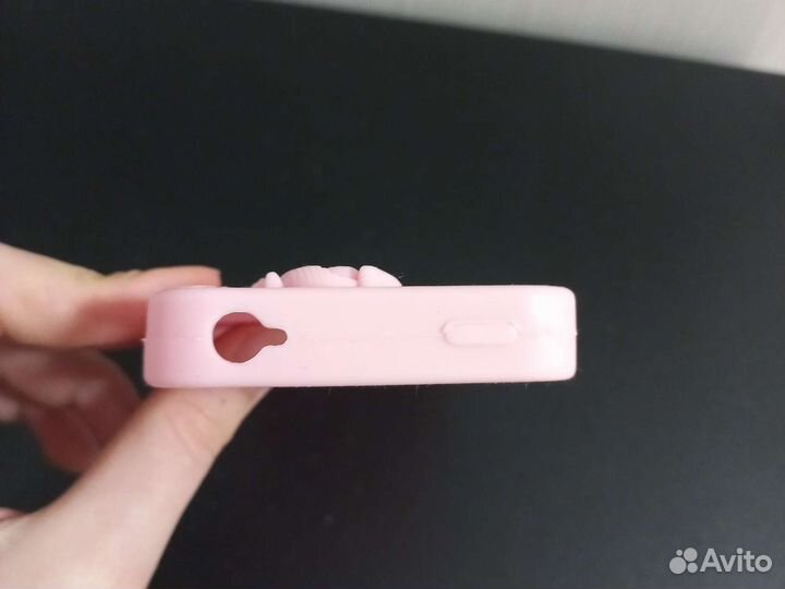 Чехол на iPhone 4s розовый с цветами