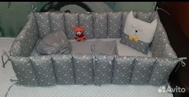 Бортики в кроватку,конверт,постельное белье