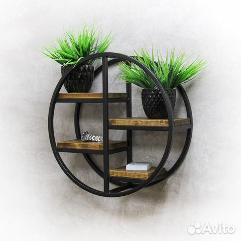 Полка Настенная Прямая Круглая