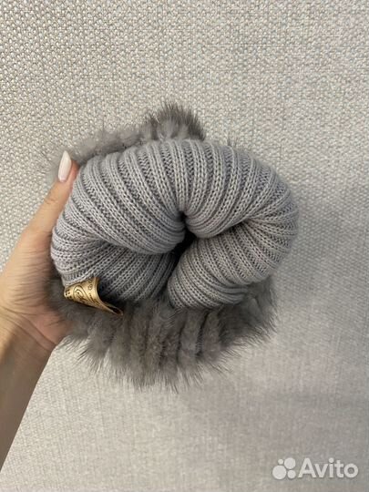 Шапка из песца для девочки