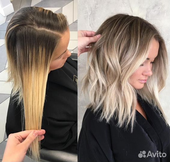 Блонд на длинные, мелирование, эиртач