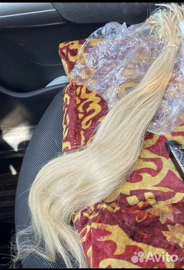 Волосы для наращивания 50 см блонд