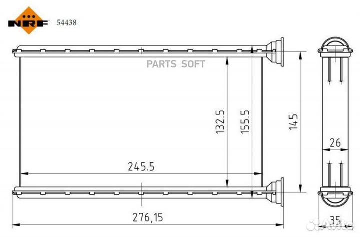 NRF 54438 54438 Радиатор салона