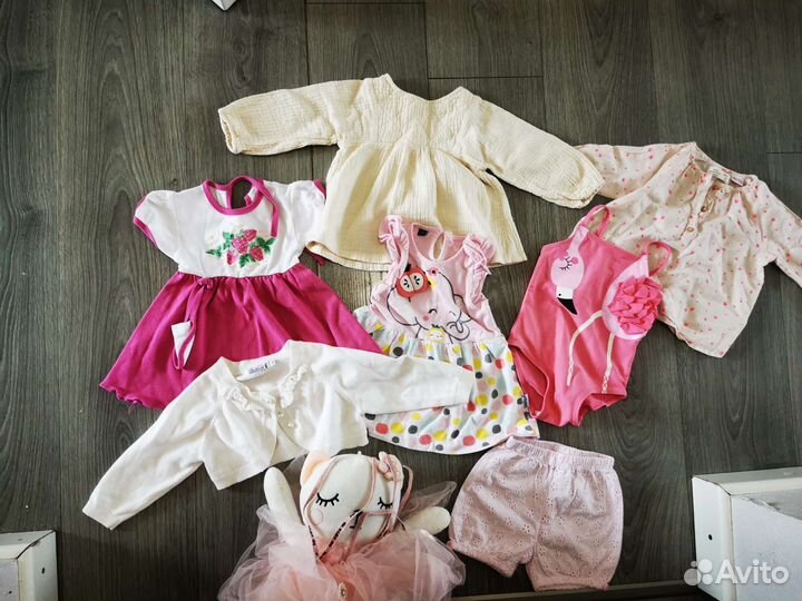 Брендовые вещи пакетом на девочку 68-74