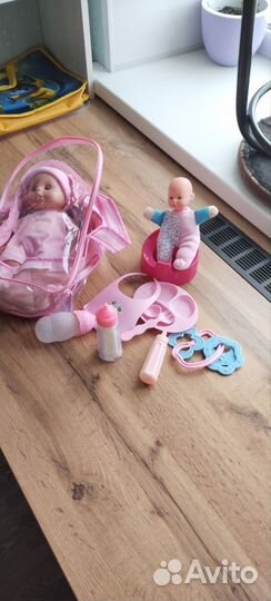 Кукла пупс с переноской