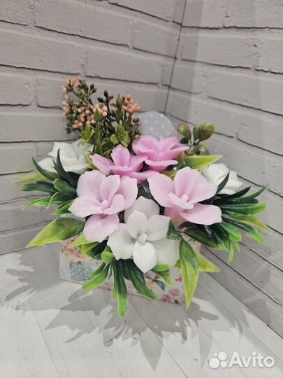 Букет цветов из мыла