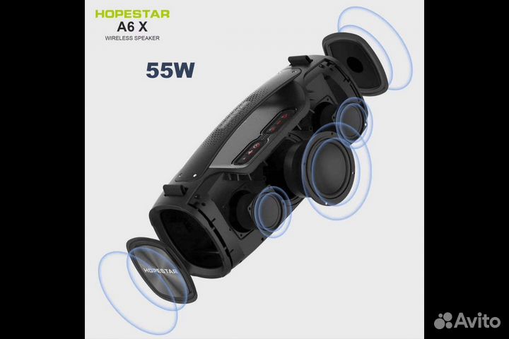 Колонка портативная Hopestar A6X, 55W