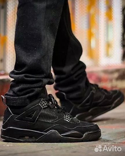 Кроссовки Nike Air Jordan 4 retro black cat luxxx