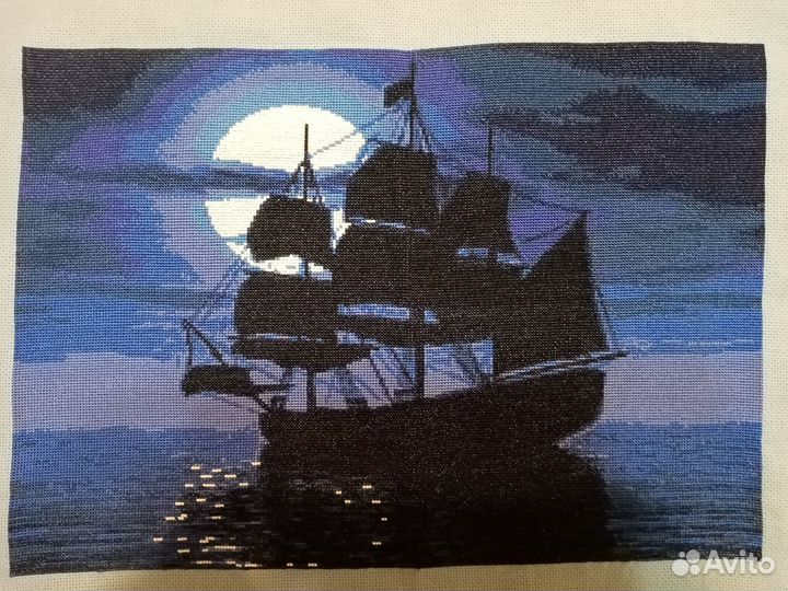 Вышитая картина Каравелла Золотое руно