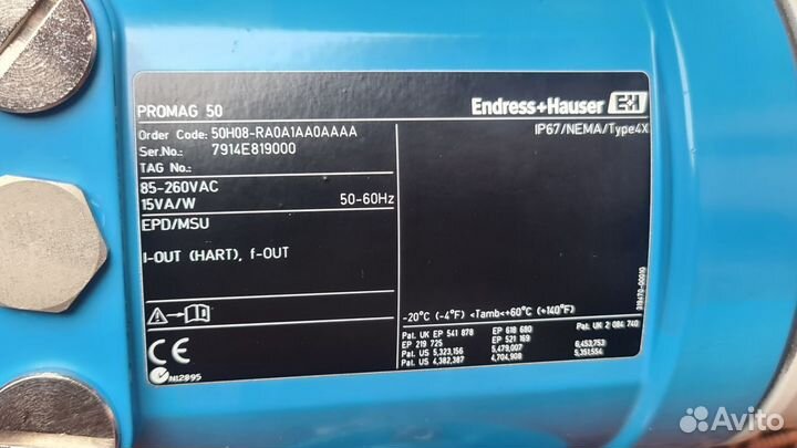 Расходомер гигиенический Endress+H Promag 50H DN8