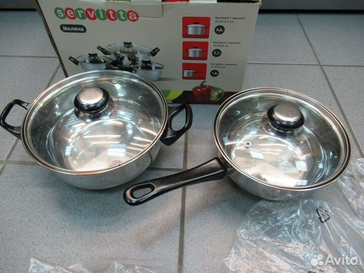 Новый набор кастрюль милена 4 предмета