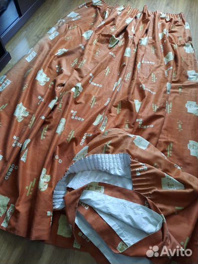 Шторы хлопок на подкладе