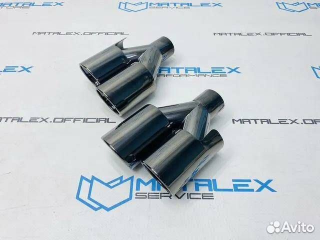 Насадки на глушитель BMW F30 F32 F36, черный хром