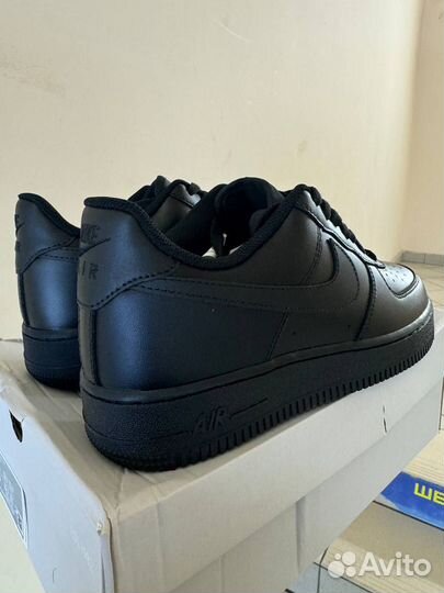 Кроссовки nike air force 1 черные premium