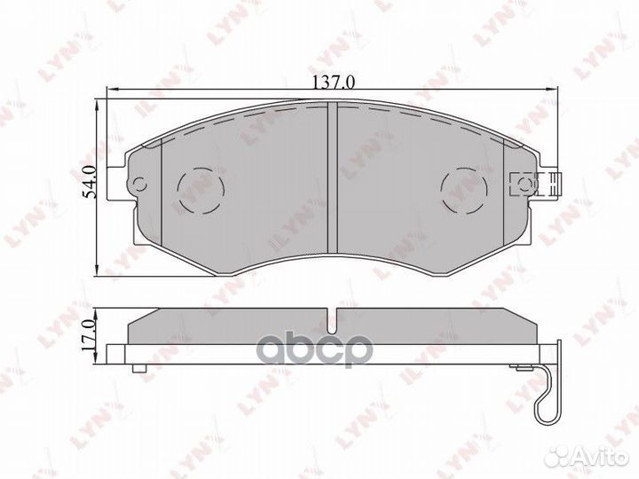 Колодки тормозные дисковые перед BD3607 LYN