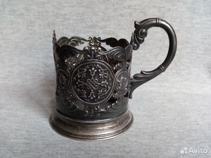 Подстаканник серебро 875 пробы Баку 1958