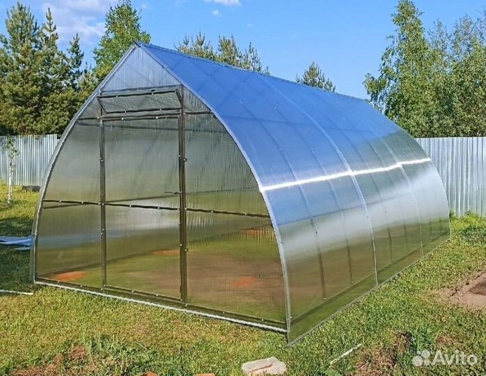 Теплица капля усиленная 3х6 м из поликарбоната