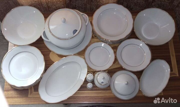 Столовый сервиз фарфор гдр Кольдиц 6 персон