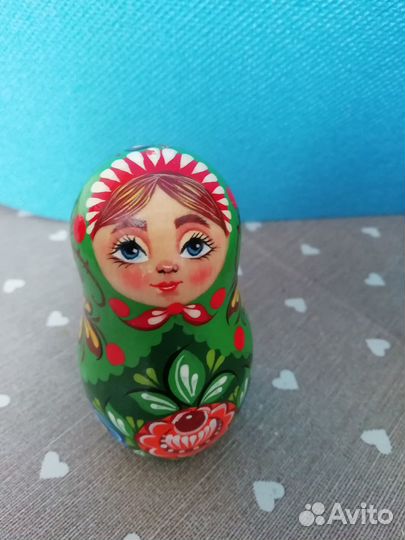 Матрешка пятиместная городецкая роспись