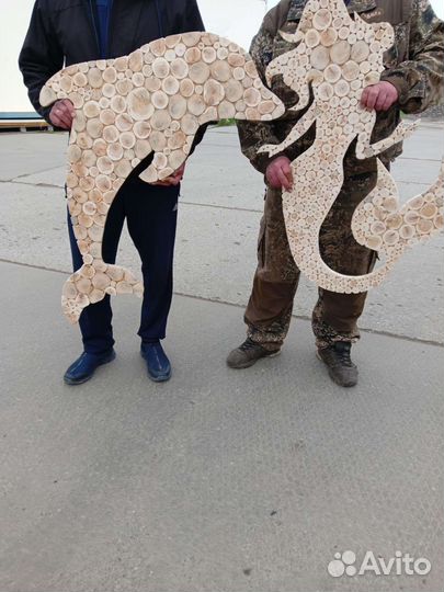 Панно из можжевельника Русалка