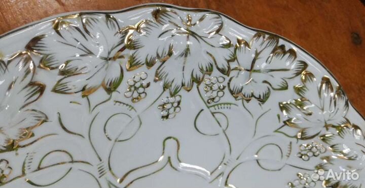 Большое красивое блюдо Дулево, кленовые листья