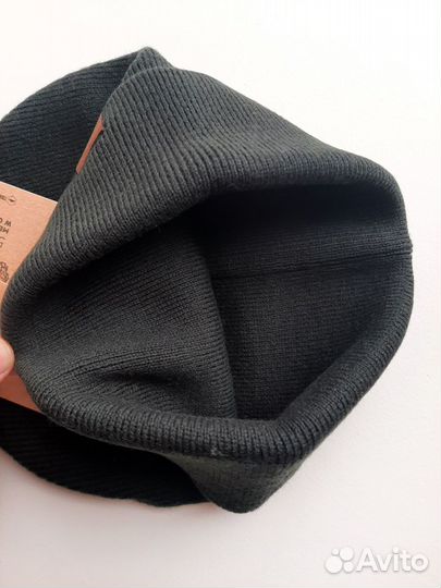 Шапка Merino Wool шерстяная темно-зеленая