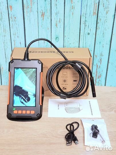 Эндоскоп камера с IPS экраном видео фото 1080Р