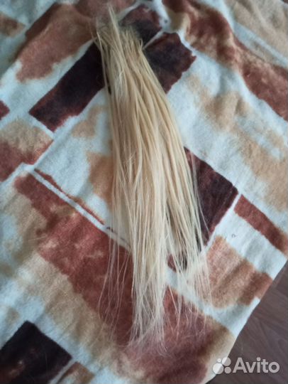 Волосы для наращивания 60 см блонд