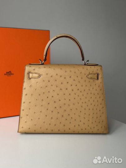 Сумка Hermes Kelly страус