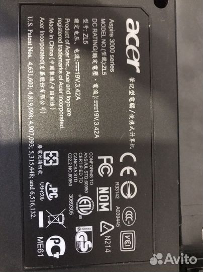 Acer aspire 3000 на запчасти