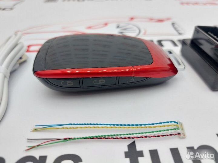 Смарт ключ Ниссан дизайн Мерседес красный