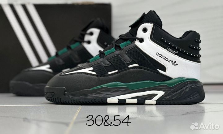 Мужские зимние кроссовки с мехом adidas niteboll