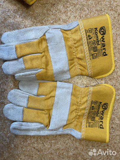 Перчатки спилковые комбинированные