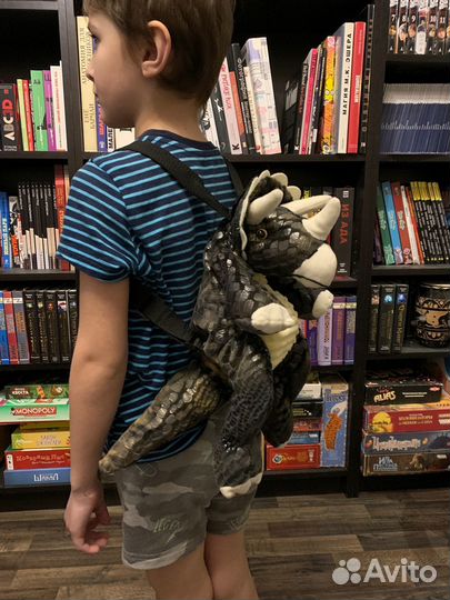 Детский рюкзак динозавр Трицератопс 38 см