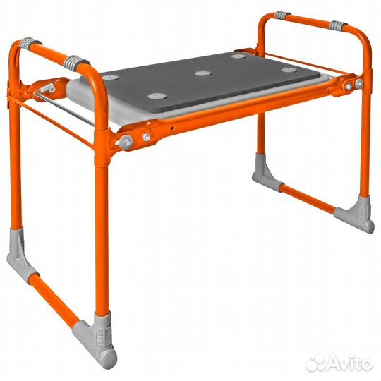 Скамейка Перевертыш с мягким сиденьем оранжевая