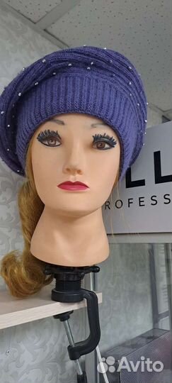 Шапка береты, женская вязаная