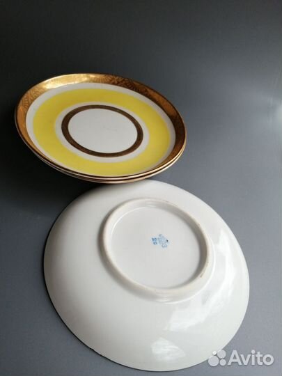Чайные пары лфз жёлтое зелёное крытье позолота